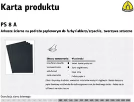 KLINGSPOR ŠVITRINIS POPIERIUS ŠLAPIAM ŠLIFAVIMUI P 360 PS8A/50vnt *