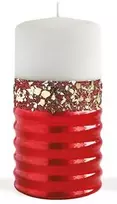 Mondex QUEEN NEW žvakė vidutinio dydžio cilindro formos 7x7x14cm parafininė raudona