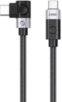 Orico CW240 USB-C į USB-C PD 240W 20Gb/s 0.5m kampinis kabelis - Juodas