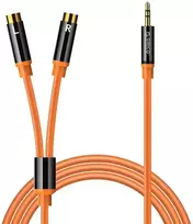 Orico AXRF audio cable mini jack 3.5 mm to 2x RCA female 3 m - oranžinis