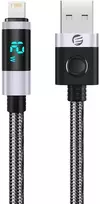 Orico LDA2L USB-A to Lightning Cable 12W with LED Ekranas 0.5m - Juodas and Sidabrinis