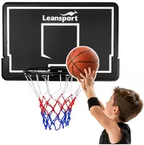 Lean Sport Krepšinio lenta su lanku, pakabinama, juoda, 90 × 60 × 28 cm