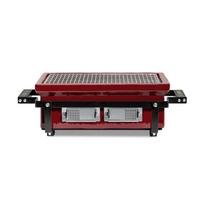 Stačiakampis stalo grilis Kamado Bono Hibachi Evo raudonas