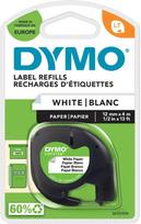DYMO LetraTAG paper tape, 12 mm x 4 m, black and white (S0721510)