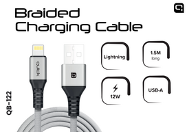 Quick QB-122 Braided Charging and Data Cable USB to Lightning 1.5m
