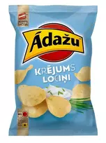 Ādažu Čipsi Čipsi ĀDAŽU Krējums un Lociņi, 130g