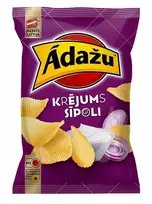 Ādažu Čipsi Čipsi ĀDAŽU Krējums Sīpoli, 130g