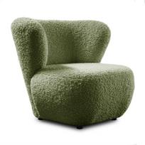 Minkštas fotelis ARLO LOUNGE, modernus poilsio fotelis, žalias