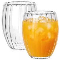Terminės stiklinės su dviguba sienele, 320 ml, 9 × 9 × 11,5 cm, 2 vnt.