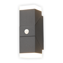 Lauko sieninis LED šviestuvas SALTA Soma Sens, su mikrobangu judesio jutikliu, LED 2x6W, 3000 K, 108