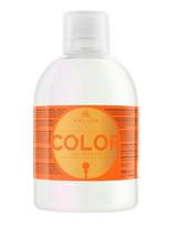 KALLOS Šampūnas dažytiems plaukams su linų sėmenimis, 1000 ml