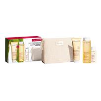 Clarins Clarins Age-Defying & Firming Essentials Set Pouch/Cleanser 125ml/Lotion 200ml/Milk 50ml makiažo valiklis