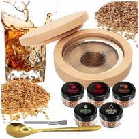 Viskio rūkymo rinkinys Whisky Smoker su medienos drožlėmis, aromatinga dovana vyrui