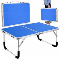 Turistinis iškylų ir paplūdimio stalas Omna Campfold T60 blue, aliuminis, sulankstomas į lagaminą 60x40 cm