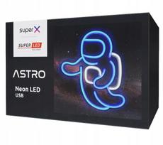 SuperLED neoninis LED sieninis šviestuvas, naktinė lempa Astronautas, USB 5V