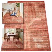 Modernus 100x150 raudonas kilimas Eureka Home – stilingas svetainės ir miegamojo akcentas