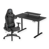 Ultradesk HIGHLANDER rašomasis stalas + ONEX GX220 AIR žaidimų kėdė, juoda