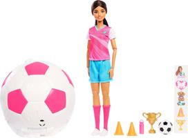 Lėlė su priedais Mattel Barbie Team Roll & Reveal Soccer, 30 cm, įvairių spalvų