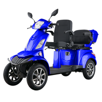 Elektrinis keturratis motoroleris HS650.2 PRO EEC, 20000 mAh, 1 kW, mėlyna sp.