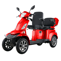 Elektrinis keturratis motoroleris Pro HS650.2, 20000 mAh, 1 kW, raudona sp.