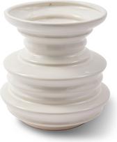 Polspotten Vaza Stacked Plates 23 cm, balta