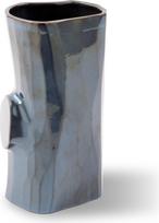 Polspotten Vaza Log Metallic 26 cm, pilka