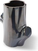 Polspotten Vaza Log Metallic 21 cm, pilka