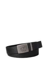 Calvin Klein - Jeans Plaque Pebble 35Mm Fixed - Klasikinis diržas - Juoda