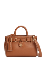 Tommy Hilfiger - American Icon Micro Tote Leather - Rankinė - Ruda