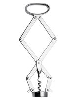 Alessi - Corkscrew In 18/10 Mirror-Polished Stainless Steel - Butelių atidarytuvai ir vyno kamščiai - Sidabro