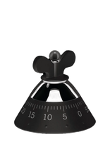 Alessi - Kitchen Timer In Thermoplastic, Black Mechanical Movement - Termometrai ir laikmačiai - Juoda