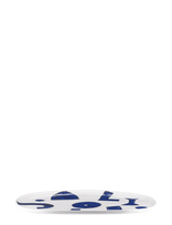 Alessi - Oval Serving Dish In White Ceramic Pattern Design By Samiro Yunoki - Serviravimo lėkštė - Mėlyna