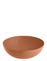 Alessi - Bowl In Colored Steel With Epoxy Resin, Brown With Relief Decoration - Dekoratyvinė lėkštė - Ruda
