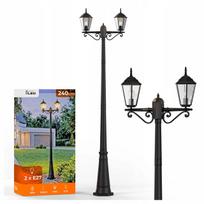 Lauko sodo LED šviestuvas E27 pastatomas žibintas stulpas 240cm Vintage IP65