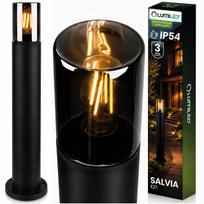 Pastatomas sodo šviestuvas – stulpelis lauko apšvietimui LED E27 STIKLAS IP54 60 cm