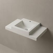 Akmens mases praustuvas Q-900, 89,5 x 54 cm, baltas