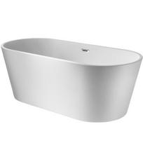Akrilinė vonia Corsan S041XL Olvena 170x75cm laisvai pastatoma, chromo spalvos sifonas