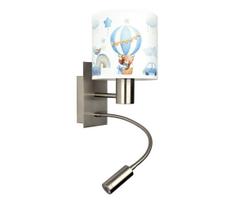 Brilagi - lanksčioji LED lempa BOBO 1xE27/25W/230V + LED/3W m. chromuota/balta/mėlyna/medaus