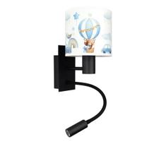 Brilagi - LED Flex. lempa BOBO 1xE27/25W/230V + LED/3W juoda/balta/mėlyna/meškiukai