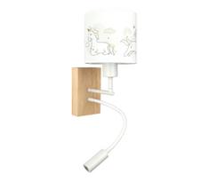 Brilagi - lanksčioji LED lempa BOBO WOOD 1xE27/25W/230V + LED/3W ąžuolas/balta/vienaragiai