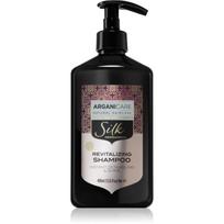 Arganicare Silk Protein Shampoo gaivinamasis žvilgesio suteikiantis šampūnas gyvybingumą praradusiems plaukams 400 ml