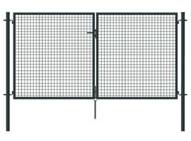 Dvigubi vartai tvoros segmentui, karštai cinkuoti Comfort, pilkos sp., 1250 x 4000 mm