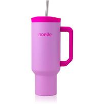 Noelle Tumbler nerūdijančiojo plieno puodelis su šiaudeliu Pink 1 vnt.