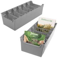 Prieskonių organizatorių indelis pilkas 30x13x8 cm 2 vnt.