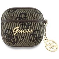 Guess GUA4G4GSMW AirPods 4 dėklas rudos spalvos 4G Charm Collection