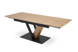 Stalas išskleidžiamas Fanis, ruda sp./juoda sp., 160 - 220 cm x 90 cm x 78 cm