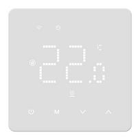 Programuojamas šildymo termostatas Tuya HT260010, įleidžiamas į sieną, balta sp., 5 - 60 °C