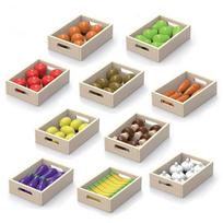 VIGA medinių vaisių ir daržovių rinkinys, 10 dėžių