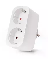 ENTAC Smart WiFi Double Socket Adapter ES-DSA-WIBLE, White, 2 Outlets, 3680W