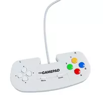 Retro Games The Gamepad White - Wired USB Gamepad for PC, Mac, ZX Spectrum, THEC64, THEA500 Mini - Digital D-Pad, 10 Buttons, 1.8m Cable